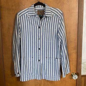 Lauren Jeans Co By RL Striped Denim Barn Jacket